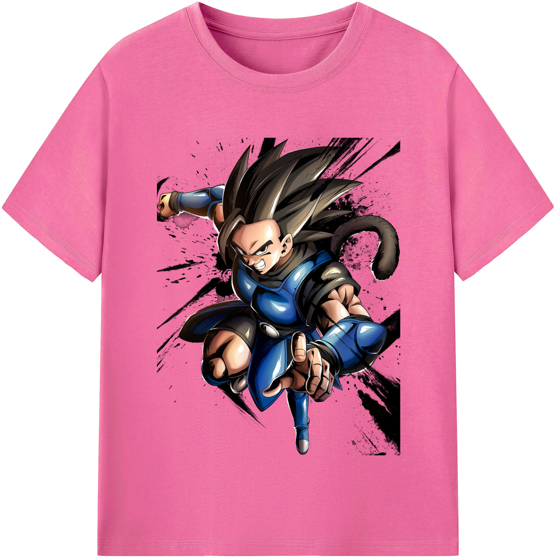 （画像用） ドラゴンボール ベジータ四世（Bejīta Yonsei）DRAGON BALL Vegeta IV レディースカジュアルプリントTシャツ（綿100％）